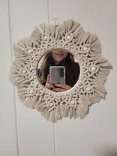 Load image into Gallery viewer, Beaded Sun Macramirror
